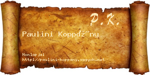 Paulini Koppány névjegykártya